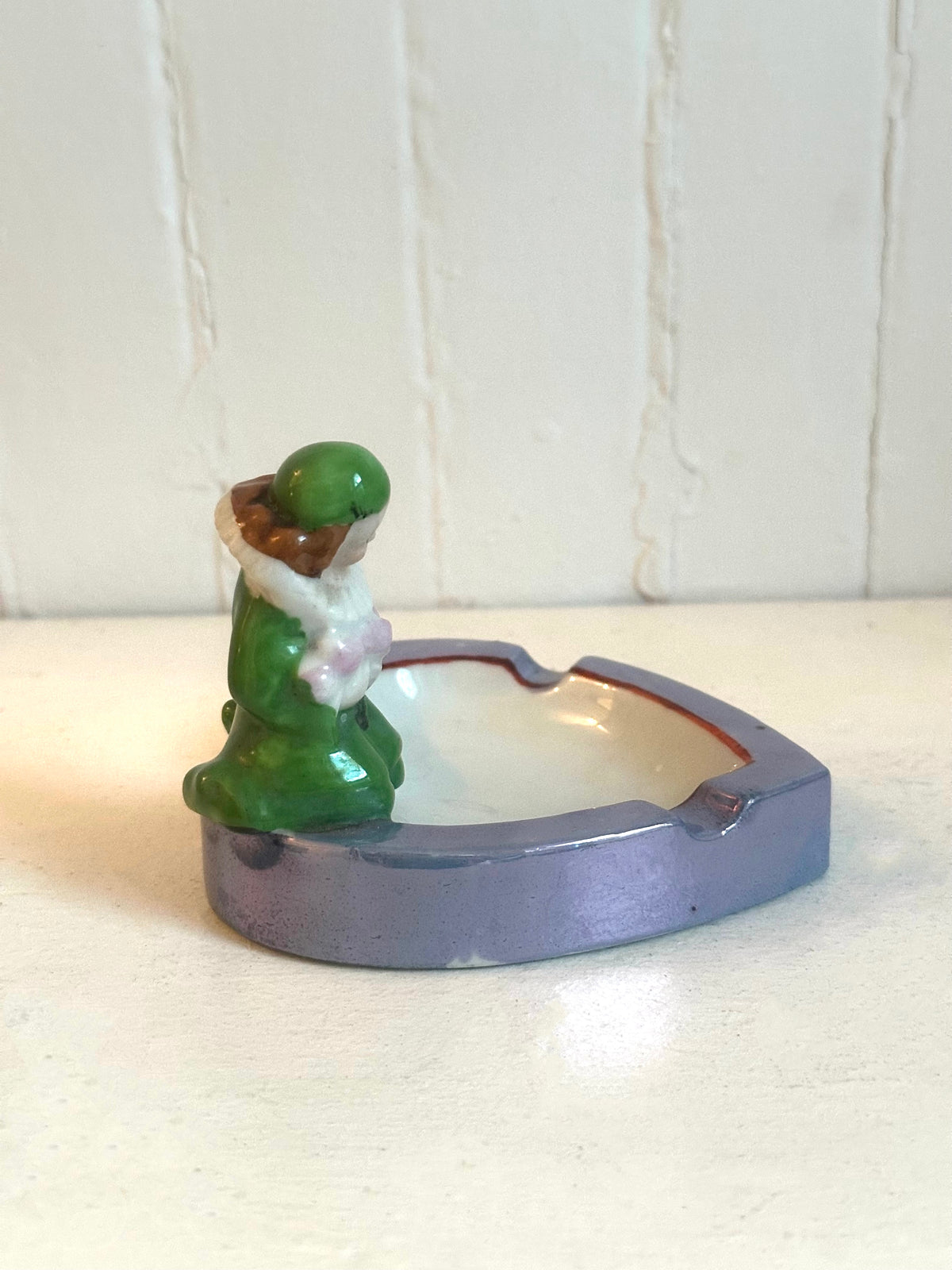 Vintage Pierrot Clown Heart Ashtray