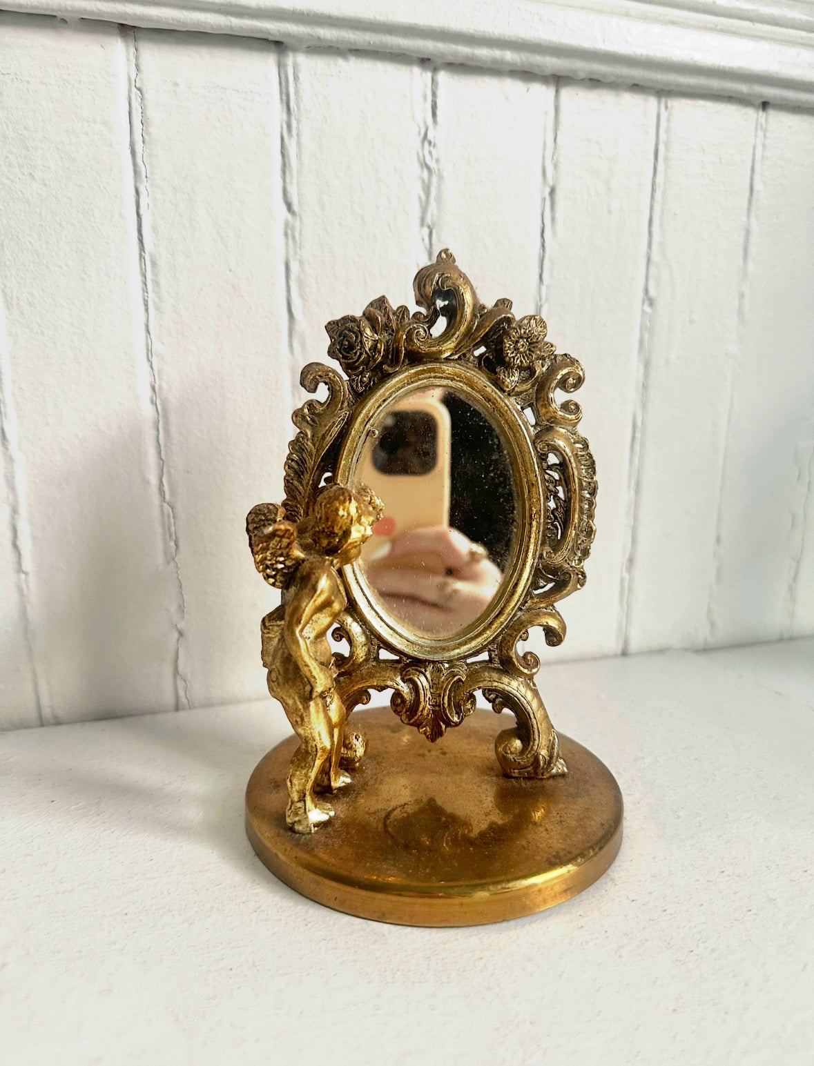 Vintage Cherub Mirror