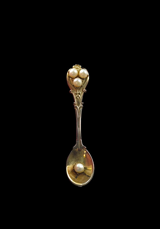 Vintage Pearl Spoon Pin