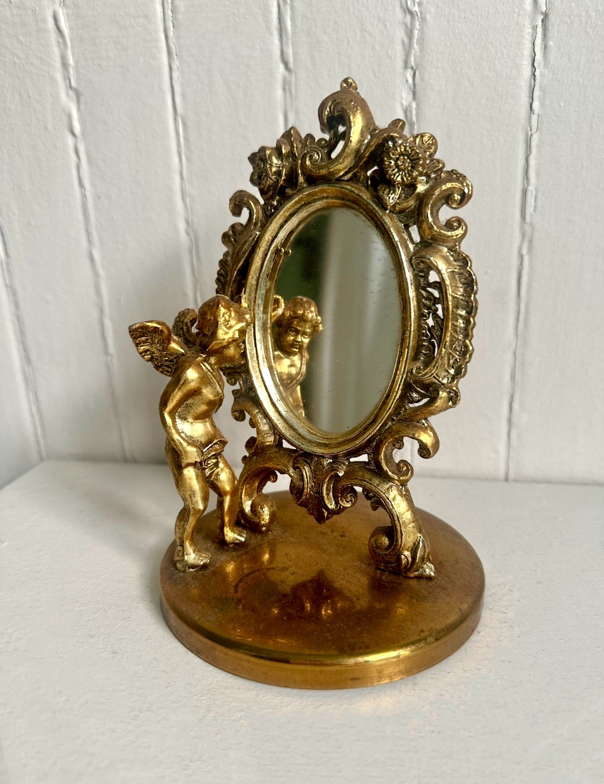 Vintage Cherub Mirror
