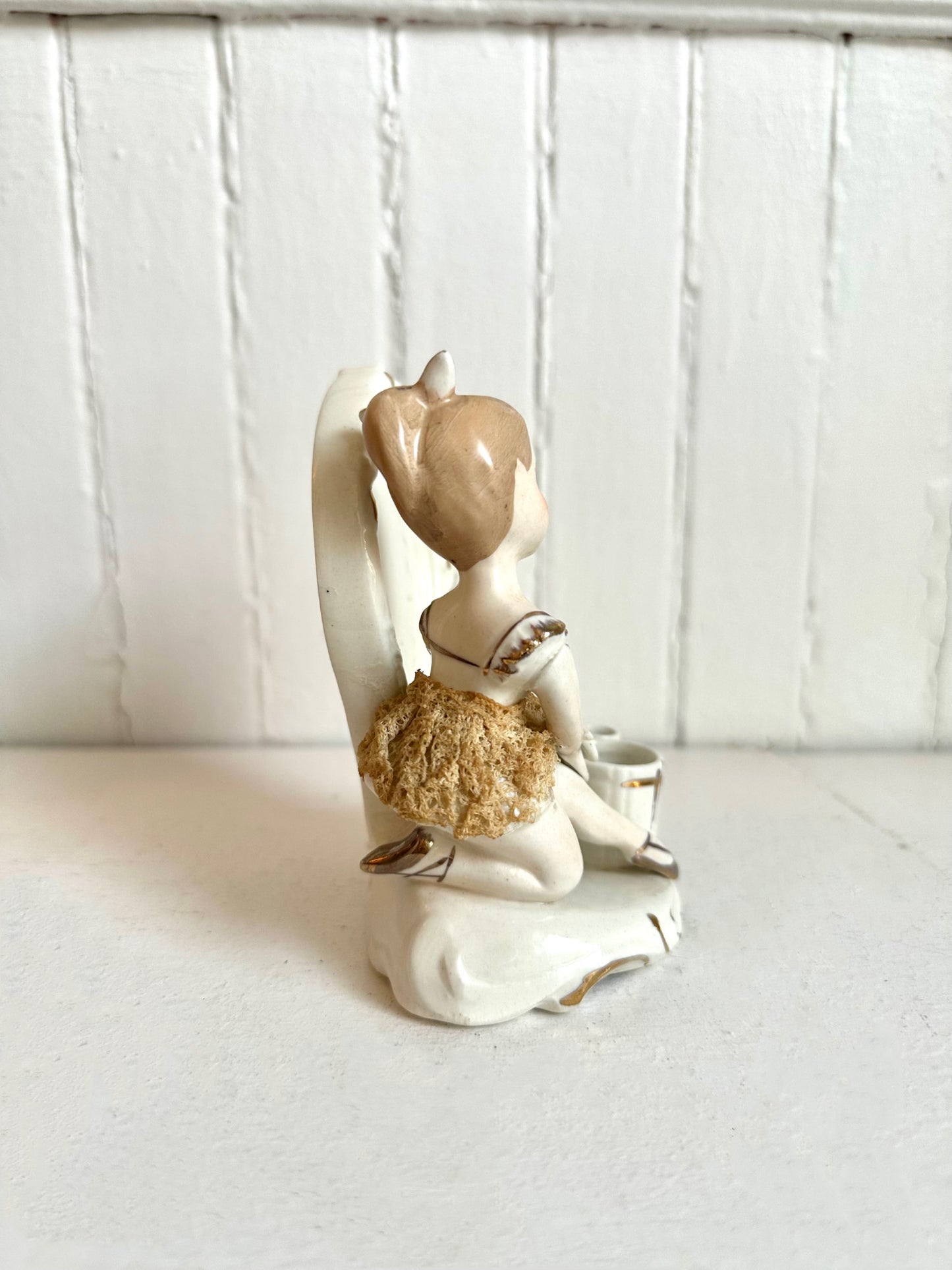 Vintage Ballerina Ceramic Lipstick Holder
