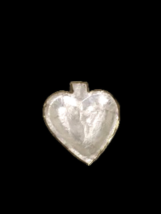 Vinage Capiz Shell Heart Trinket Tray