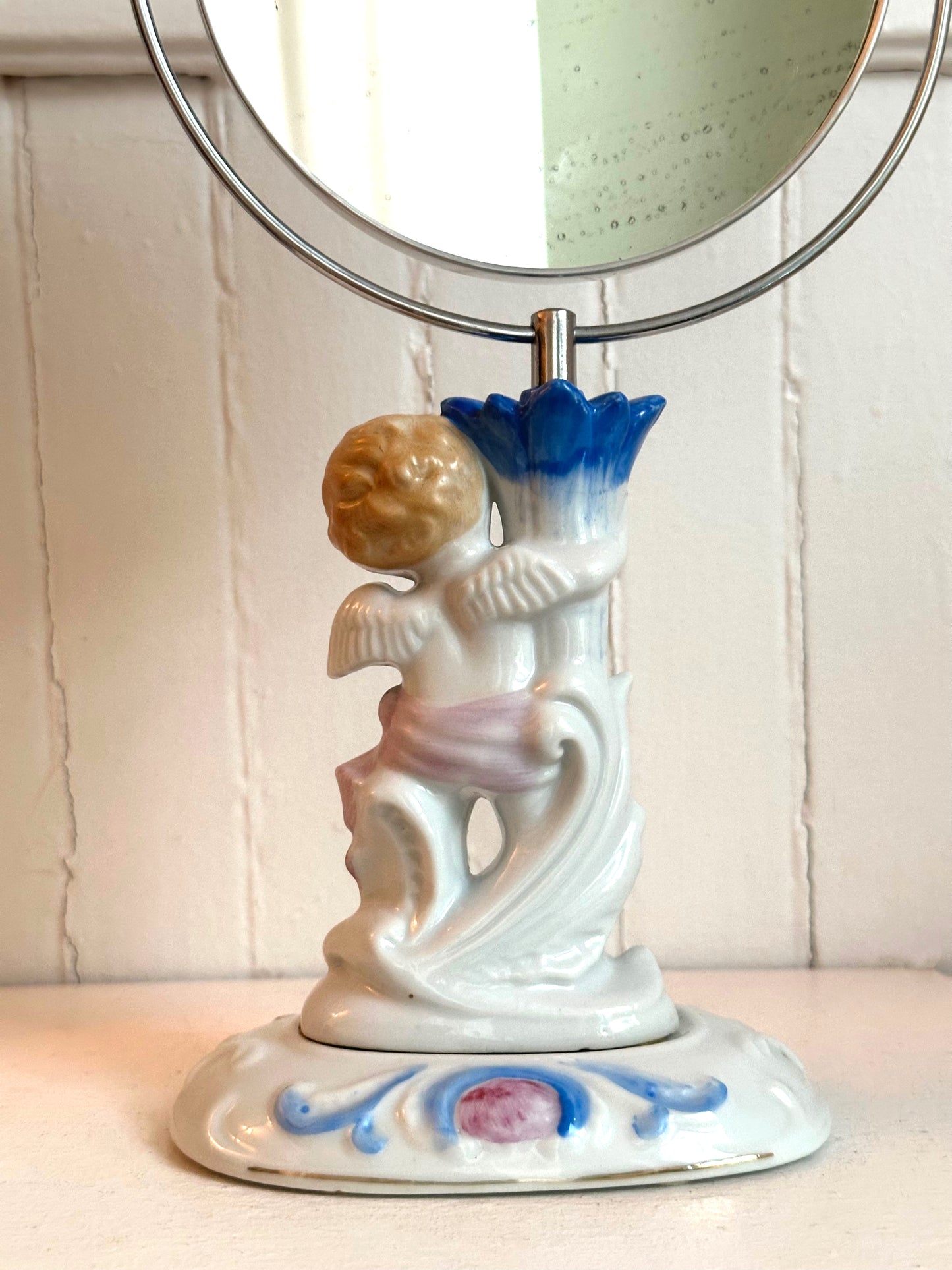 Vintage Cherub Vanity Mirror