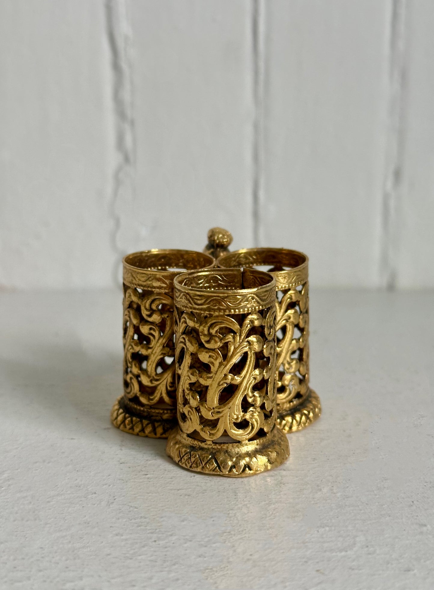 Vintage 24K Gold Plated Poodle Dog Lipstick Holder