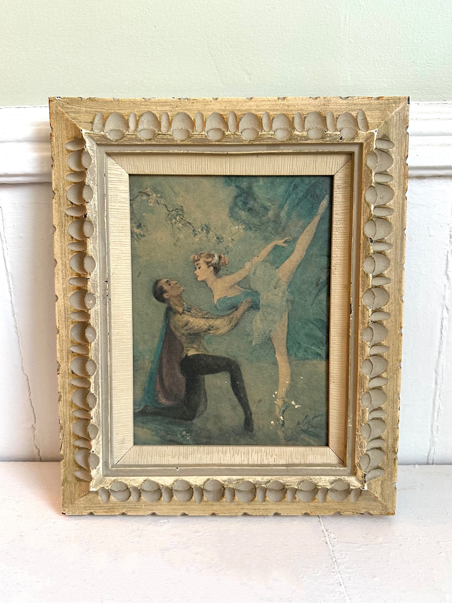 Vintage Ballerina Framed Print