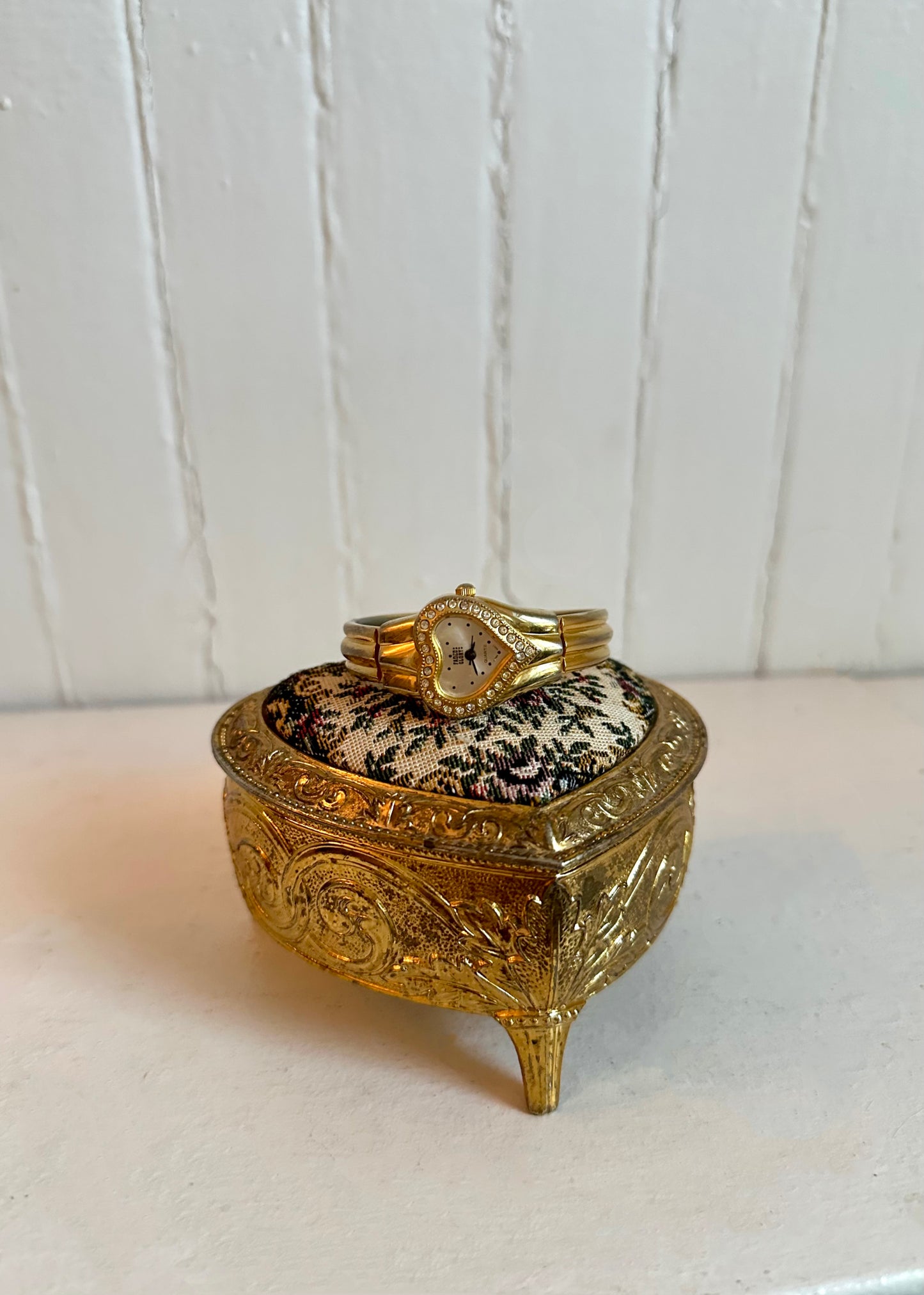 Vintage "Faded Glory" Gold Heart Watch