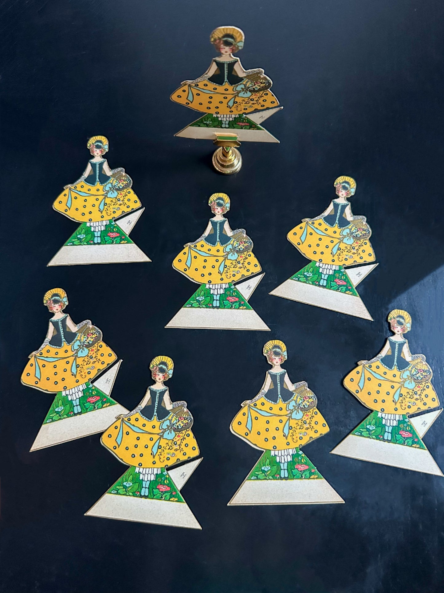 Vintage Spring Flower Girl Place Cards