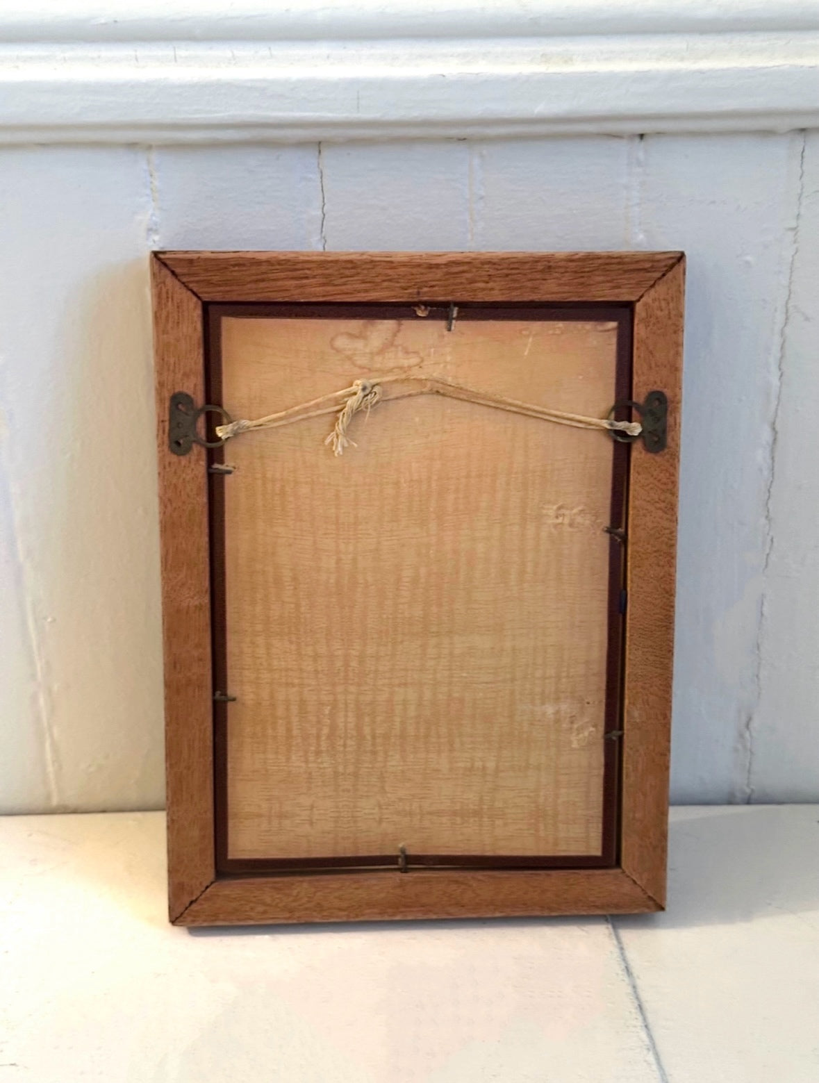 Vintage Petite Point Ice Skater Framed Needlepoint