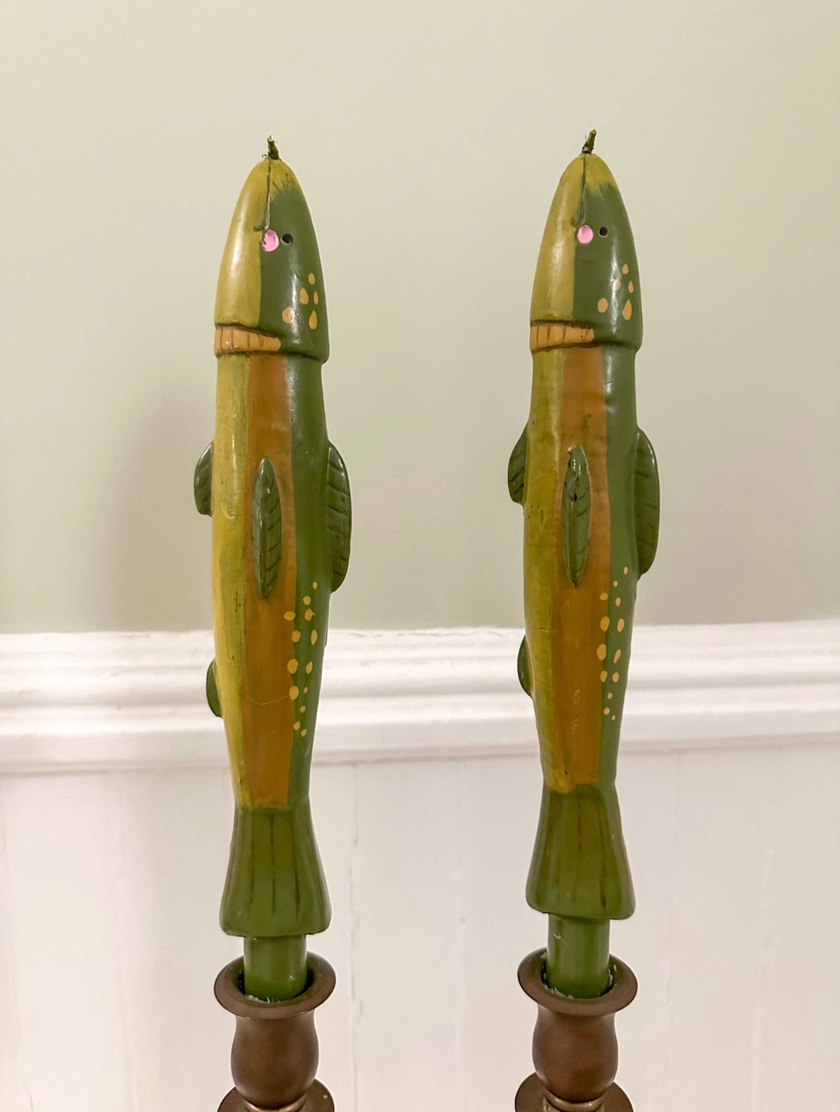Vintage Fish Taper Candles