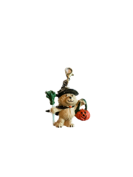 Vintage Halloween Teddy Bear Charm