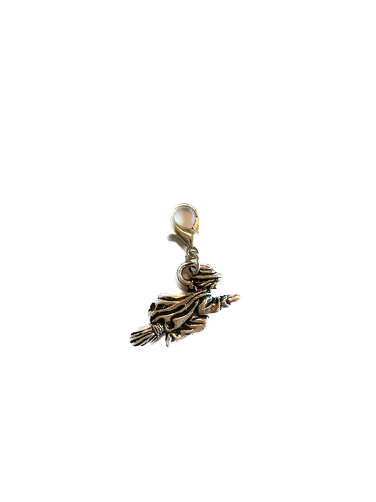 Vintage Silver Witch Charm