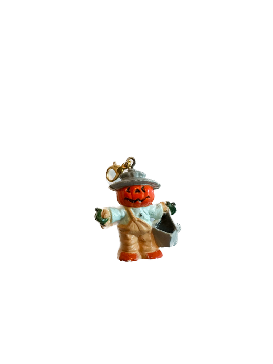 Vintage Halloween Pumpkin Charm