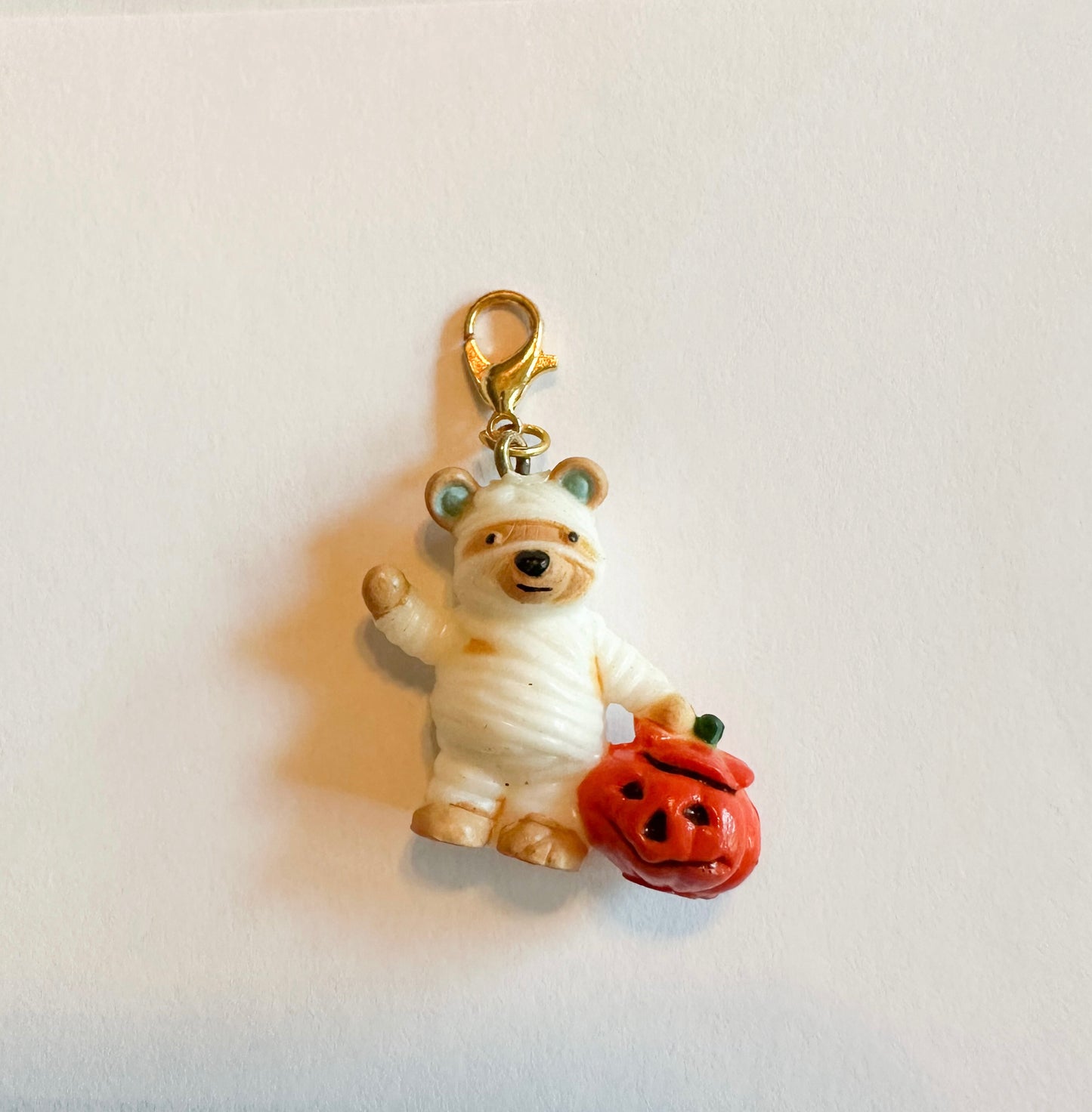 Vintage Mummy Teddy Bear Charm