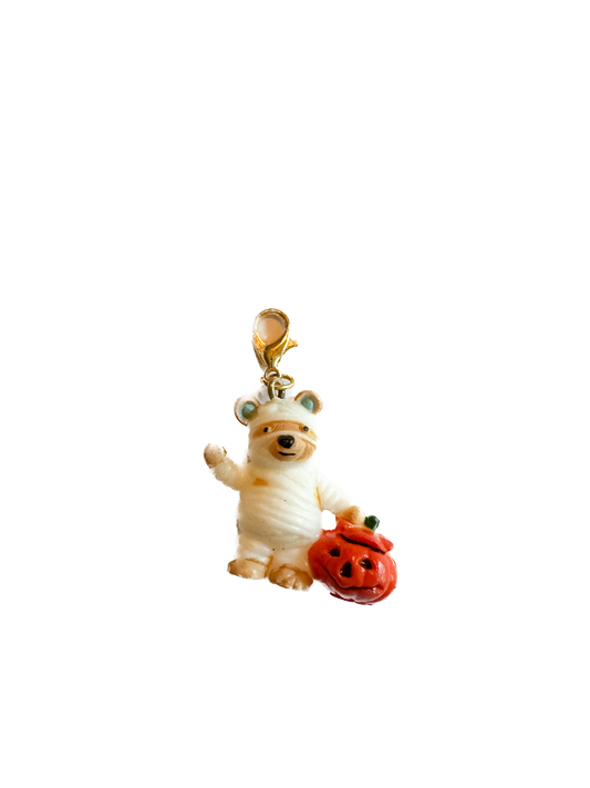 Vintage Mummy Teddy Bear Charm
