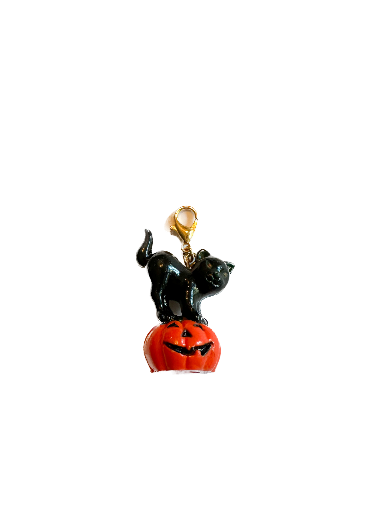 Vintage Black Cat Halloween Charm
