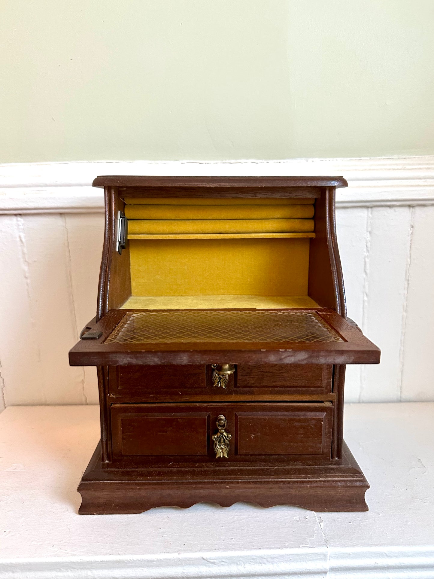 Vintage Secretary Desk Jewelry Box