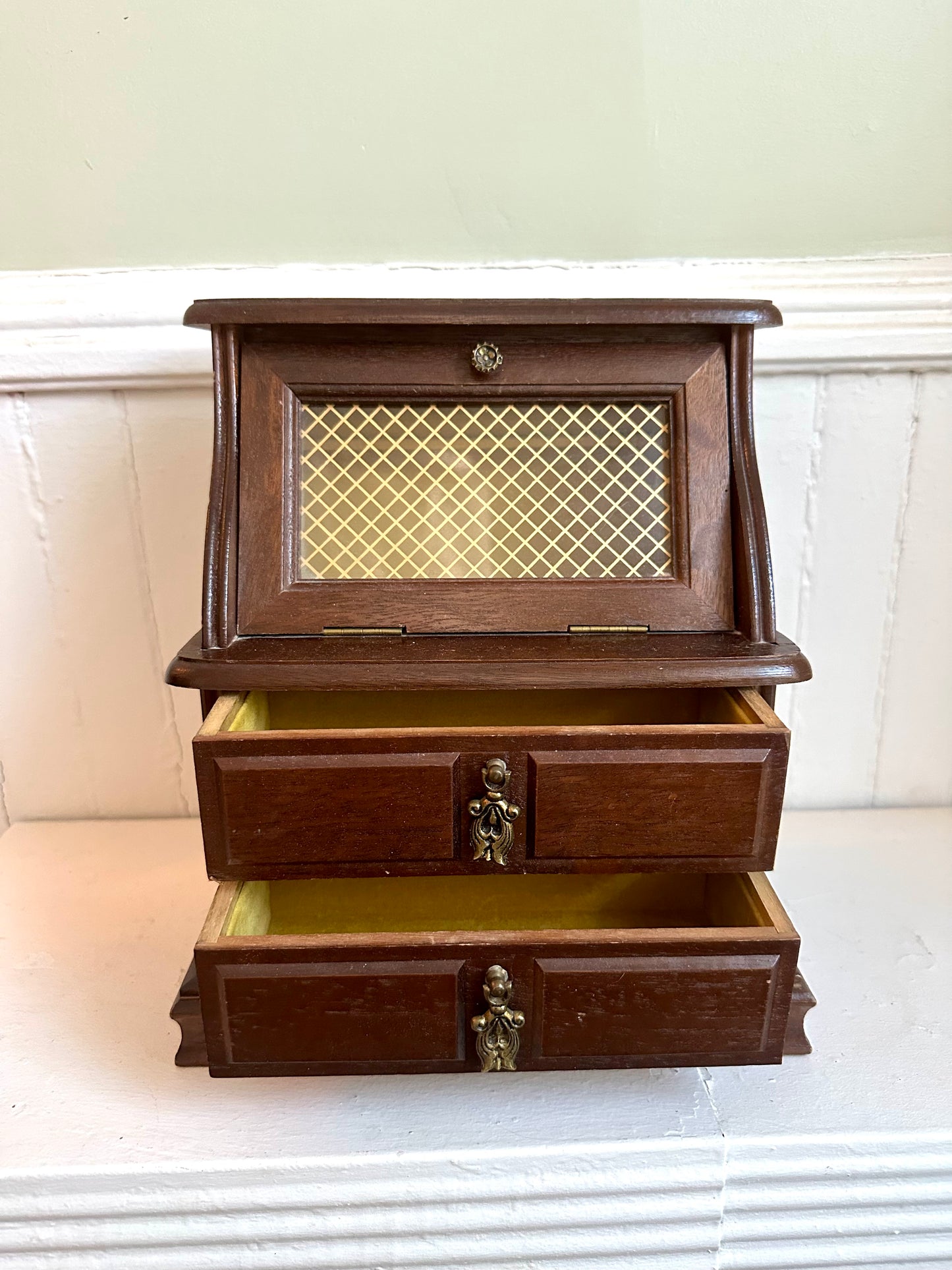 Vintage Secretary Desk Jewelry Box
