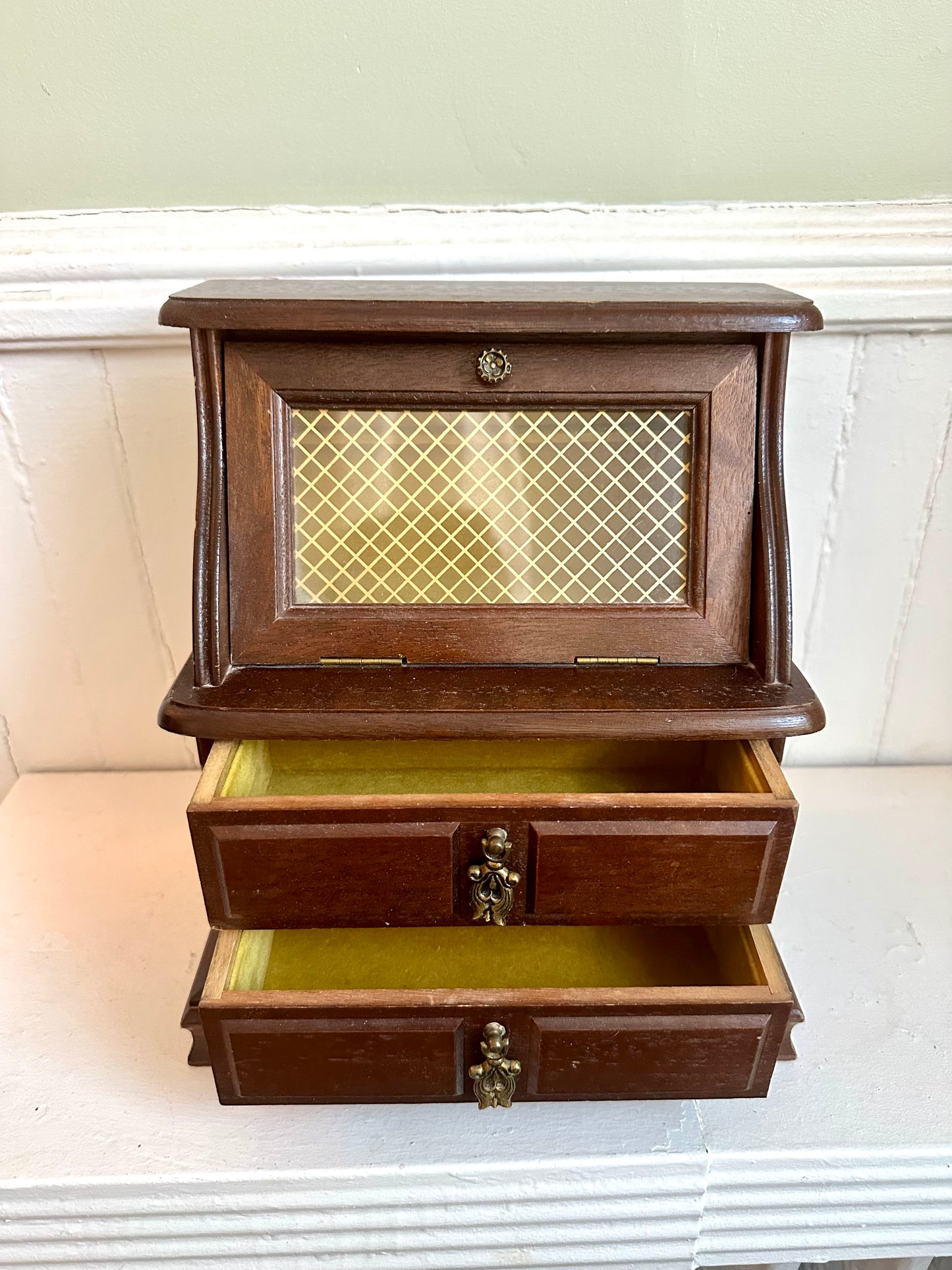 Vintage Secretary Desk Jewelry Box