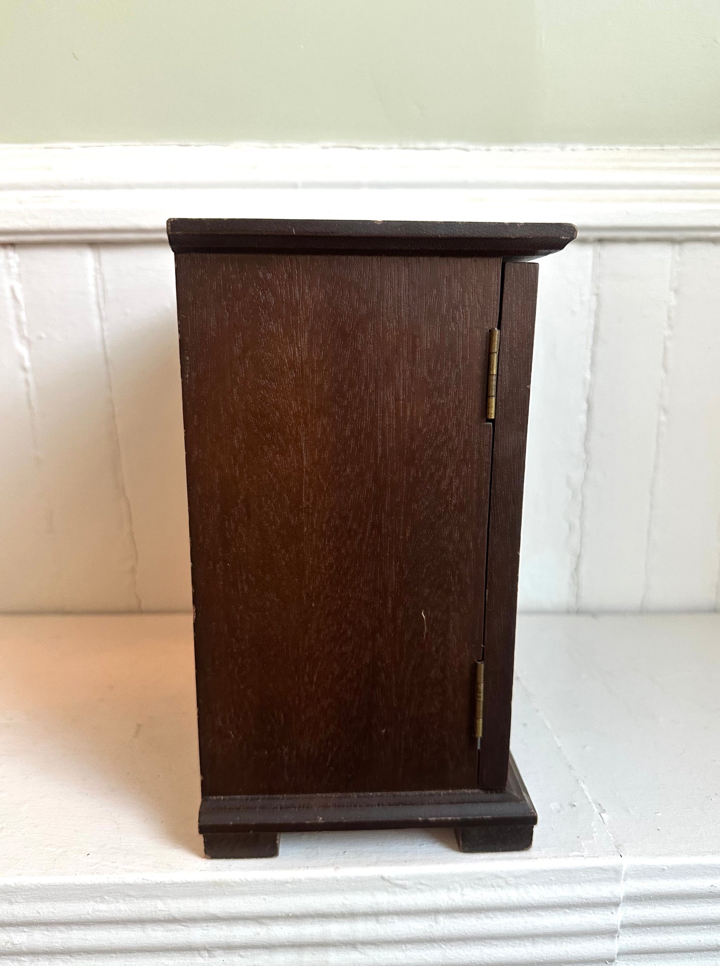 Vintage Wood Jewelry Box with Doors