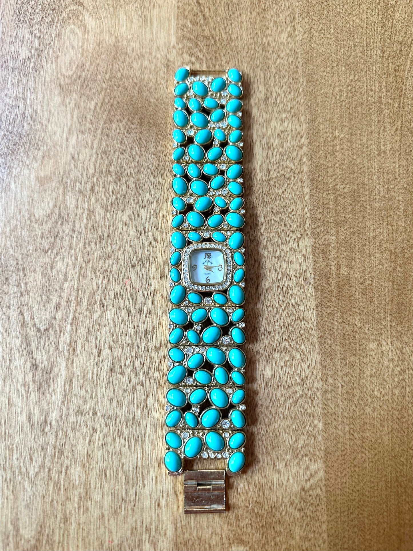 Vintage Turquoise Crystal Watch