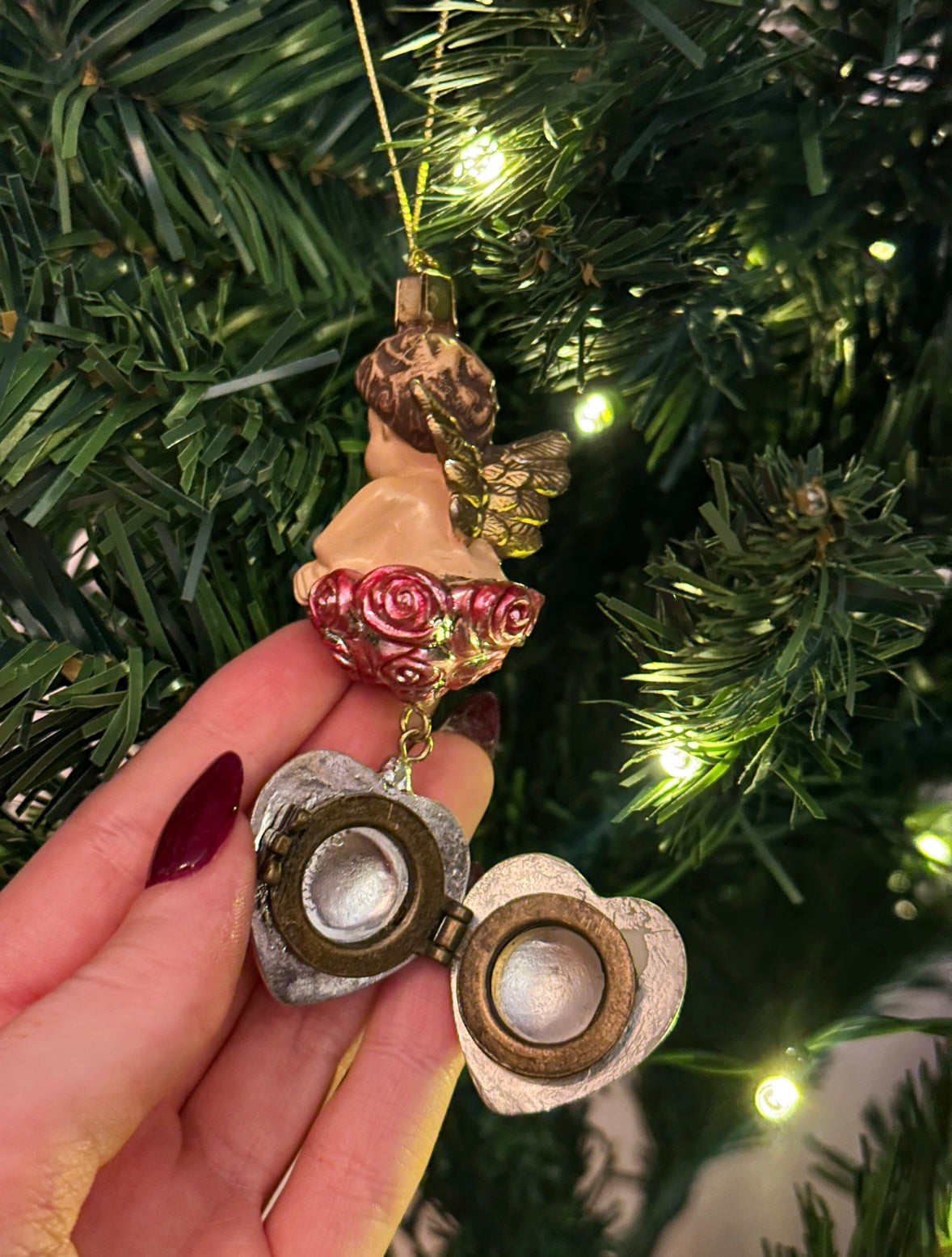 Vintage Angel Locket Ornament