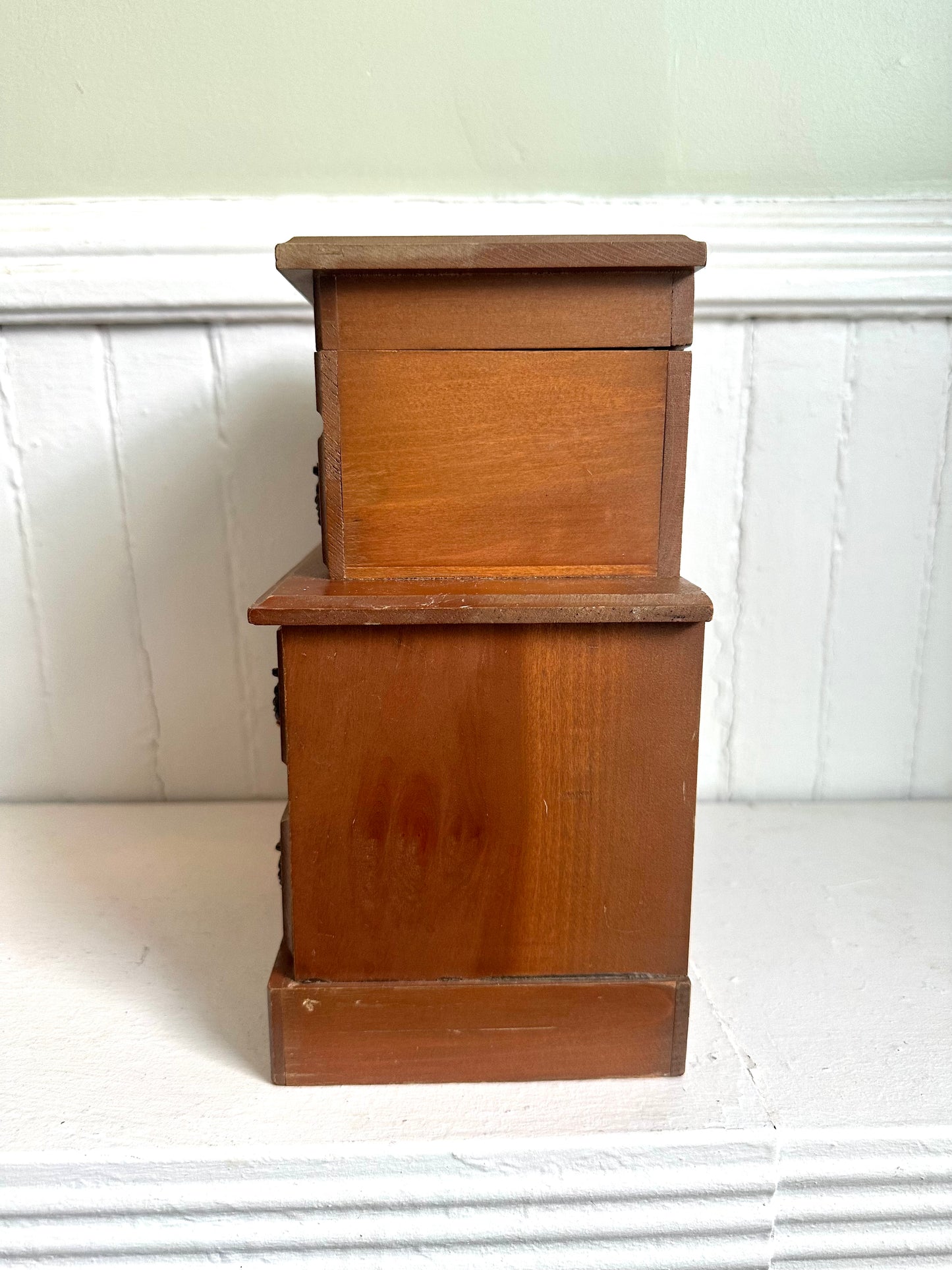 Vintage Ballerina Wood Jewelry Box