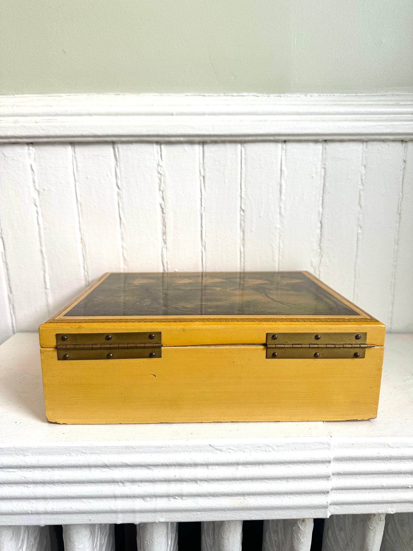 Vintage Ballerina Wood Jewelry / Storage Box