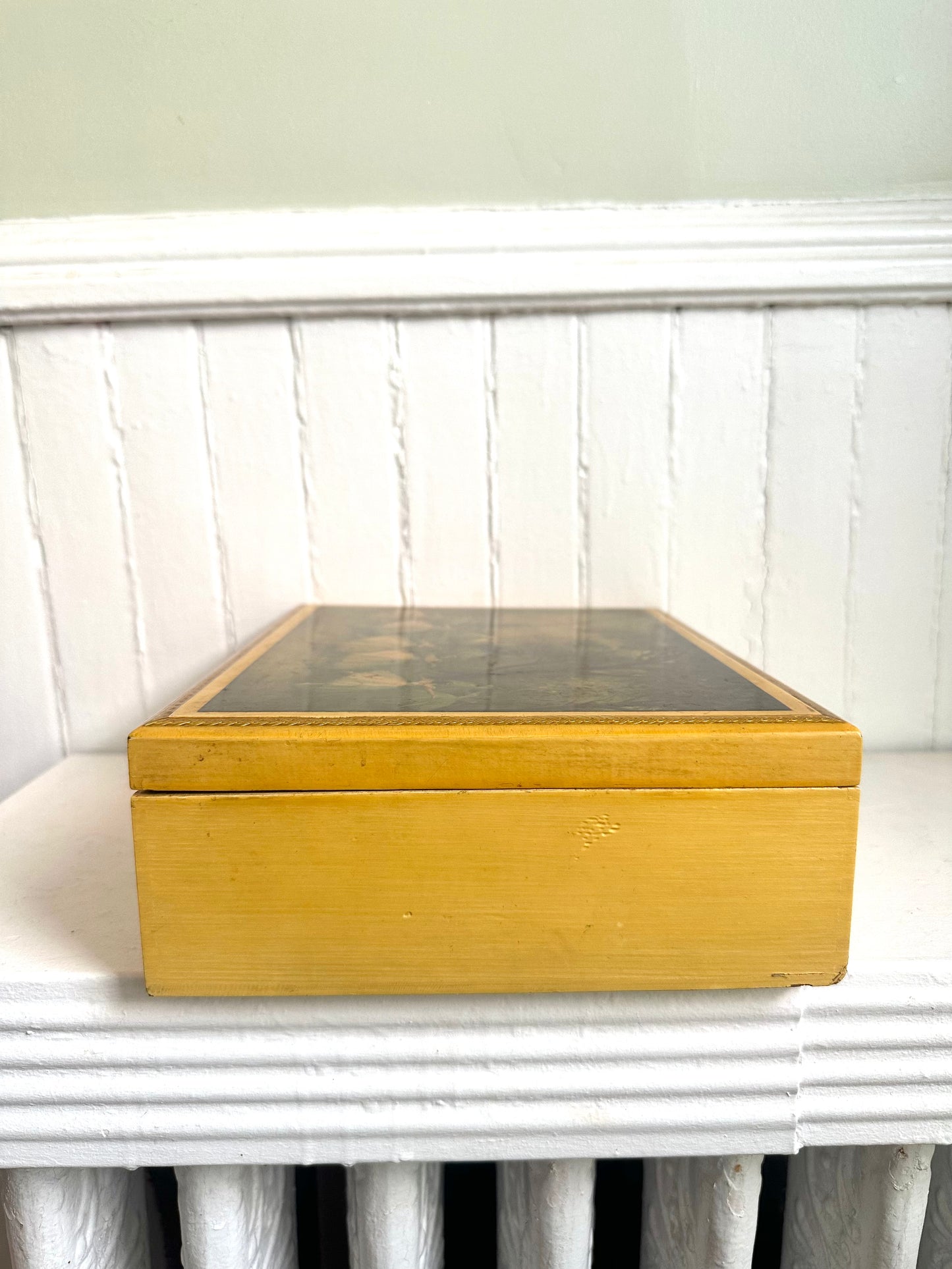 Vintage Ballerina Wood Jewelry / Storage Box