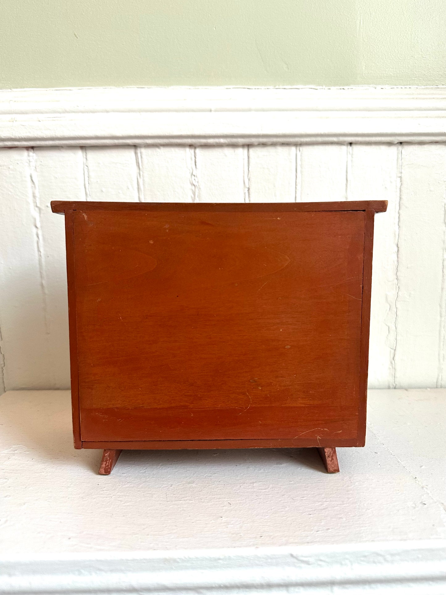 Vintage Ballerina Wood Jewelry Box