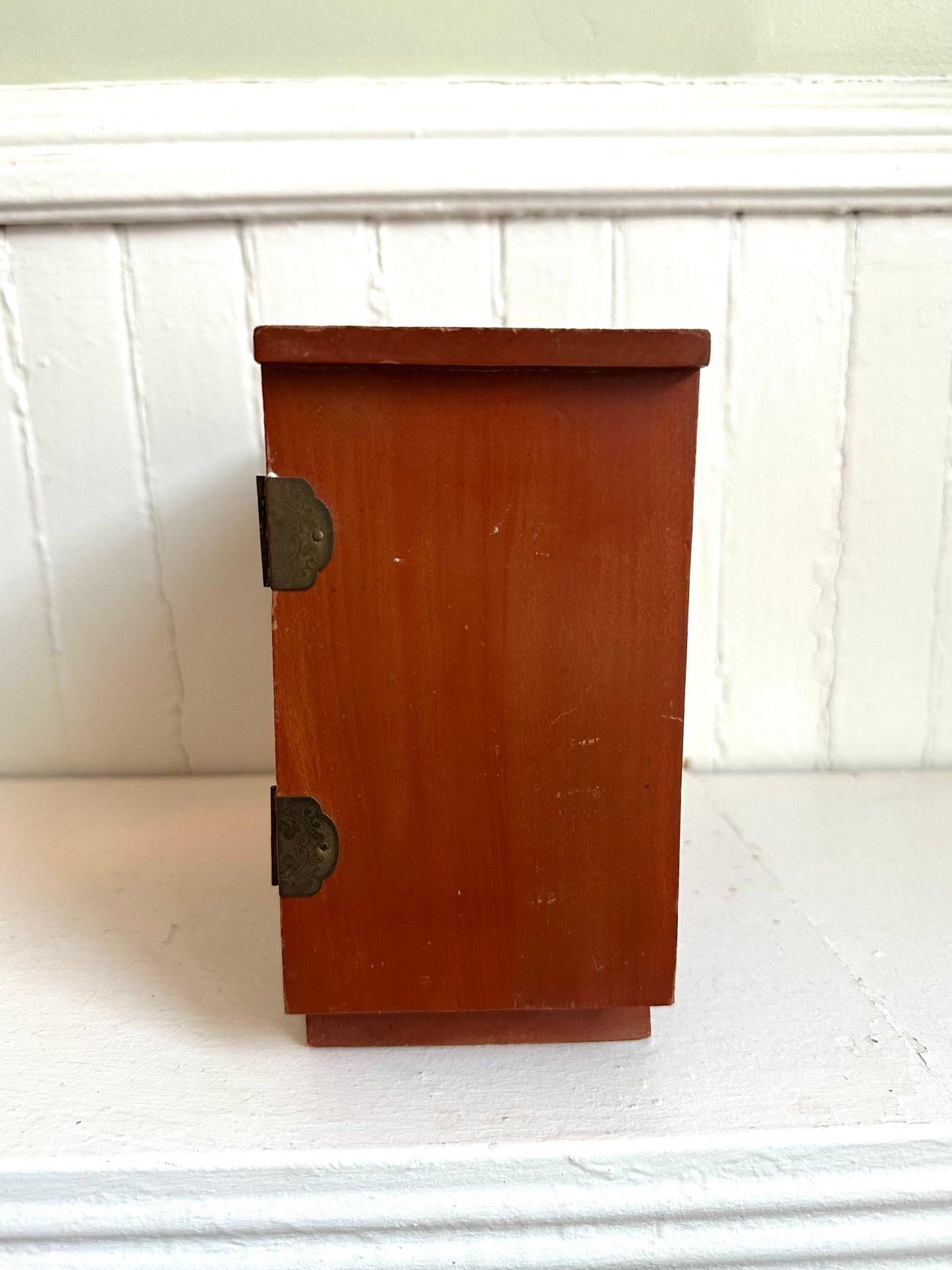 Vintage Ballerina Wood Jewelry Box