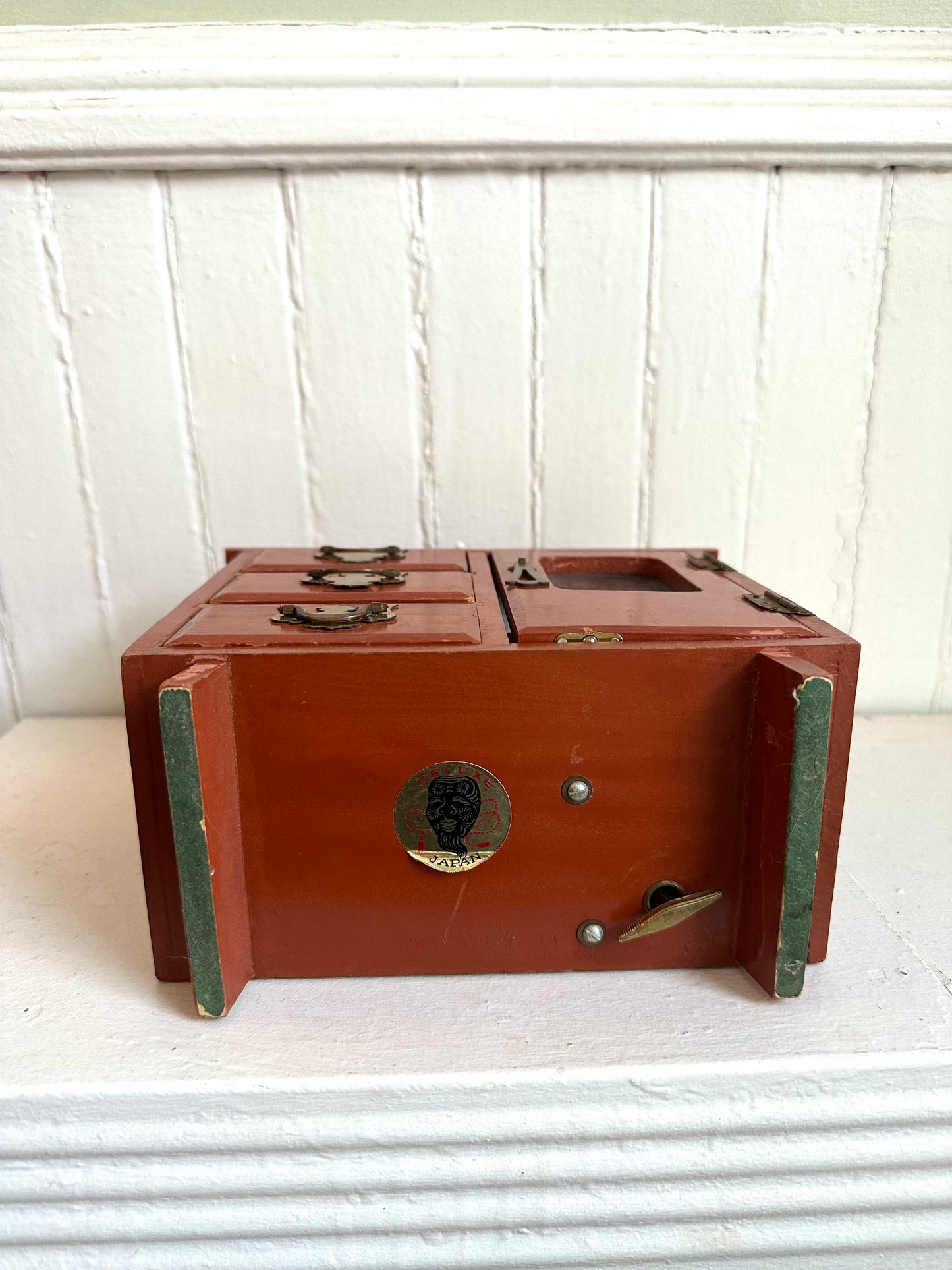 Vintage Ballerina Wood Jewelry Box