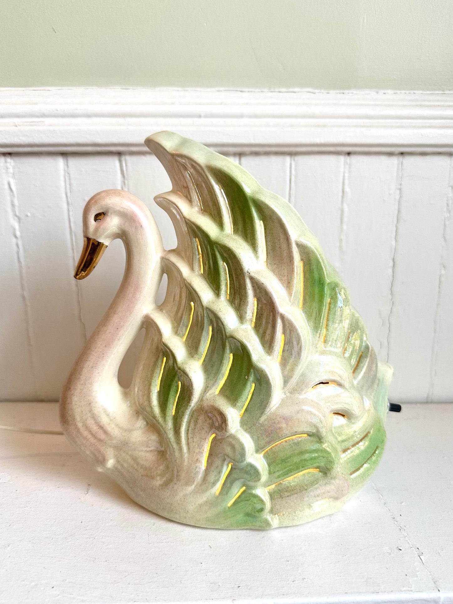 Vintage Swan TV Lamp
