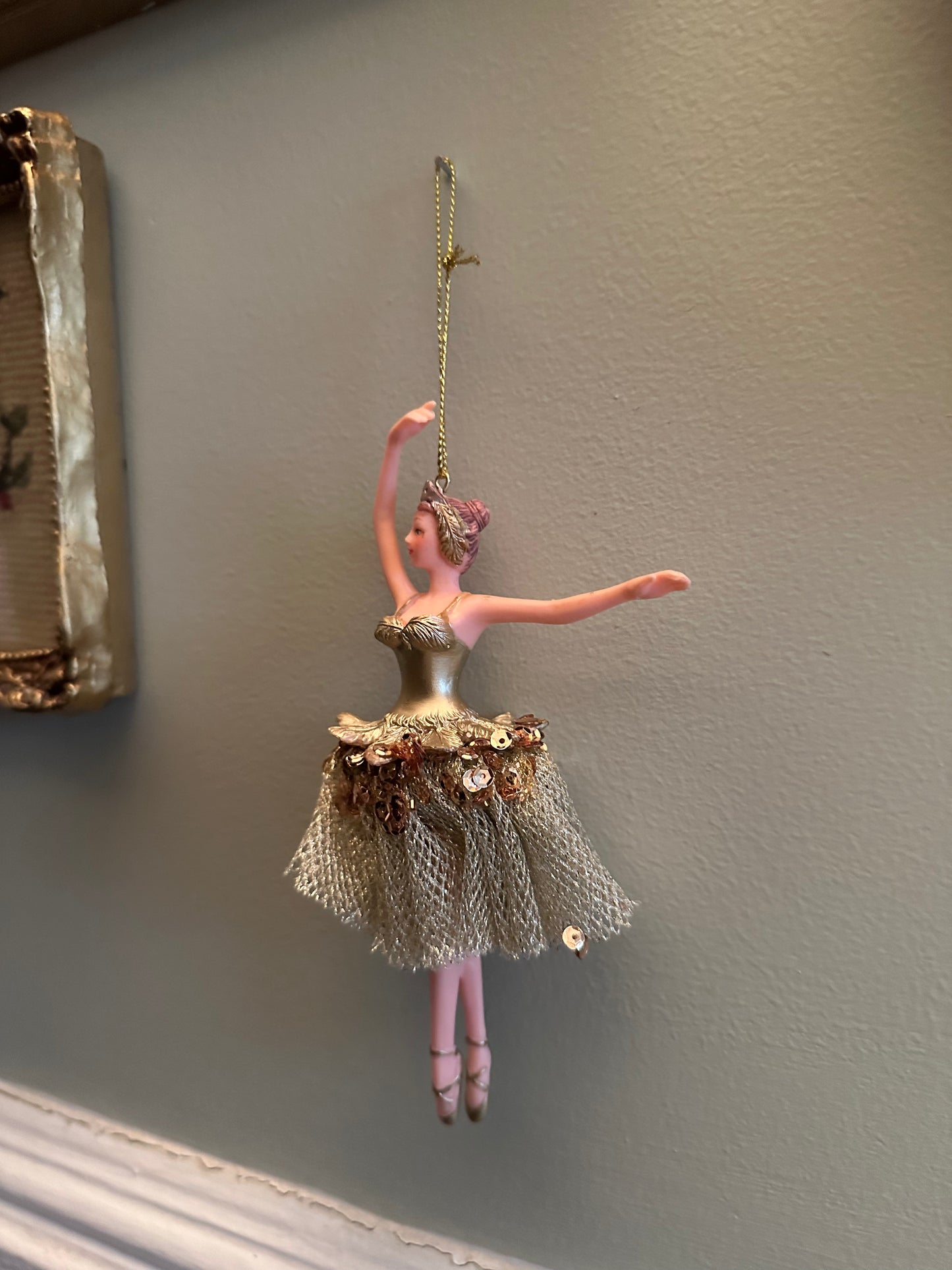 Vintage Ballerina Christmas Ornament
