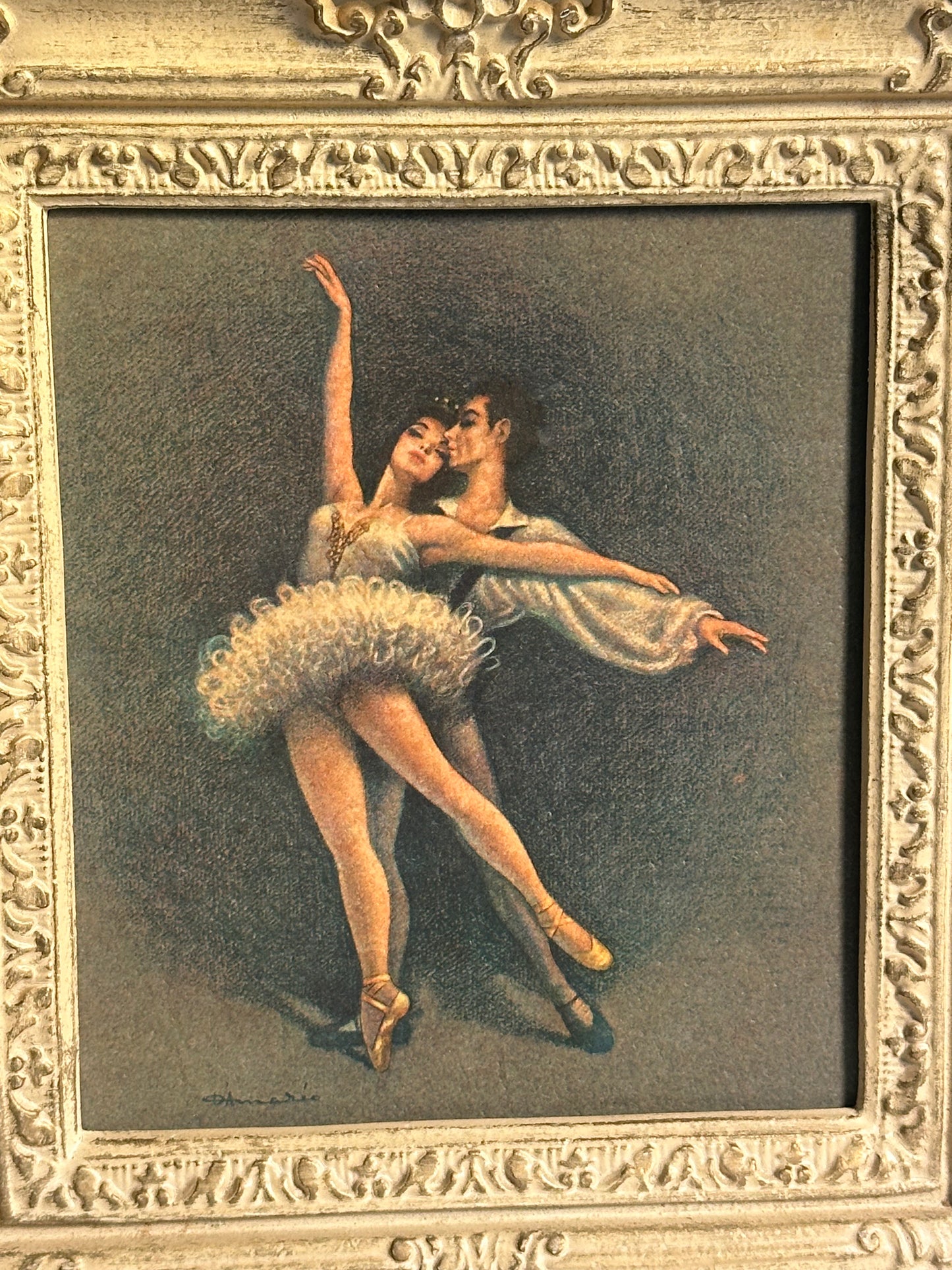 Vintage Ballerina Framed Print