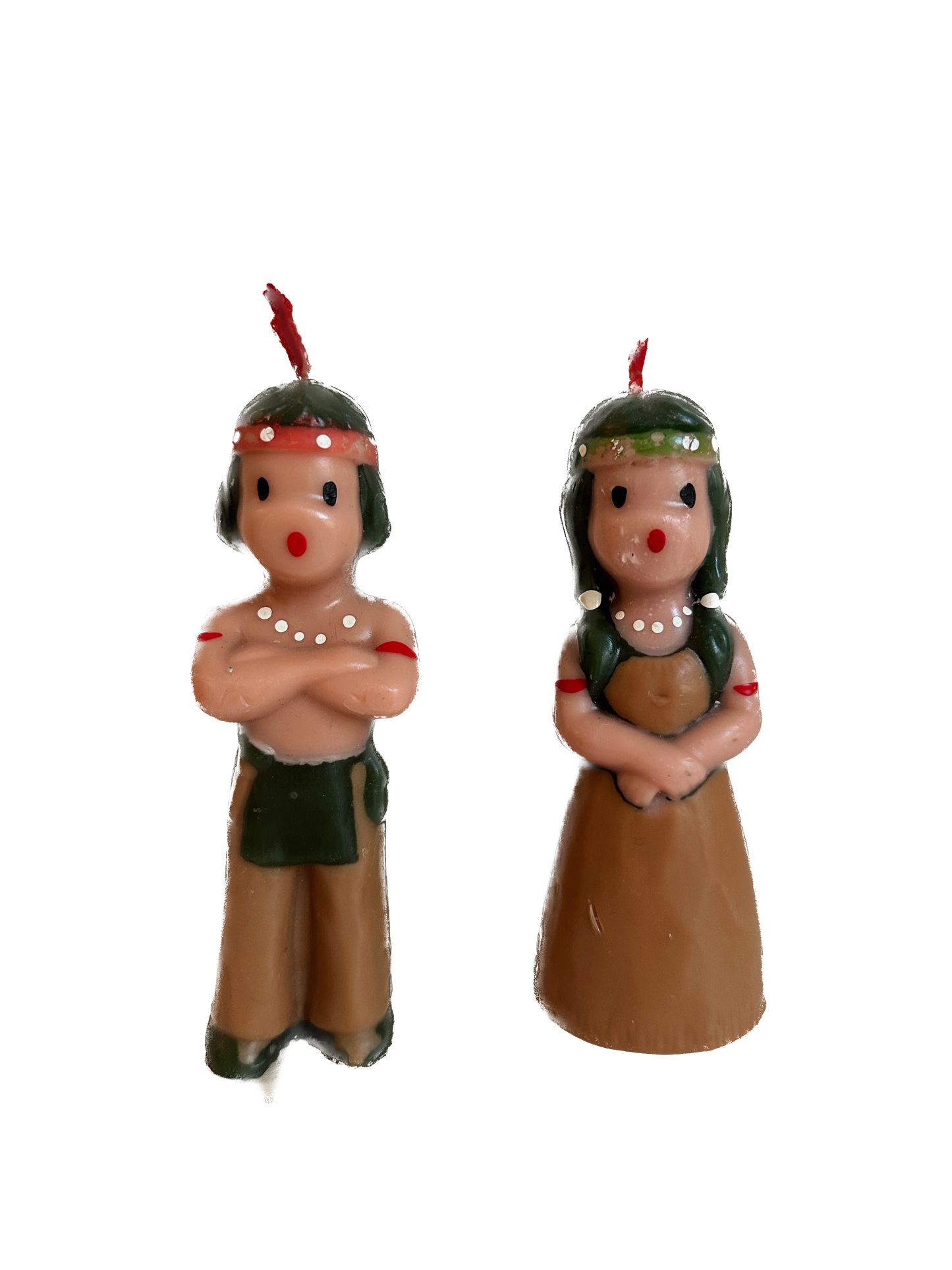 Vintage Gurley Thanksgiving Native American Candles