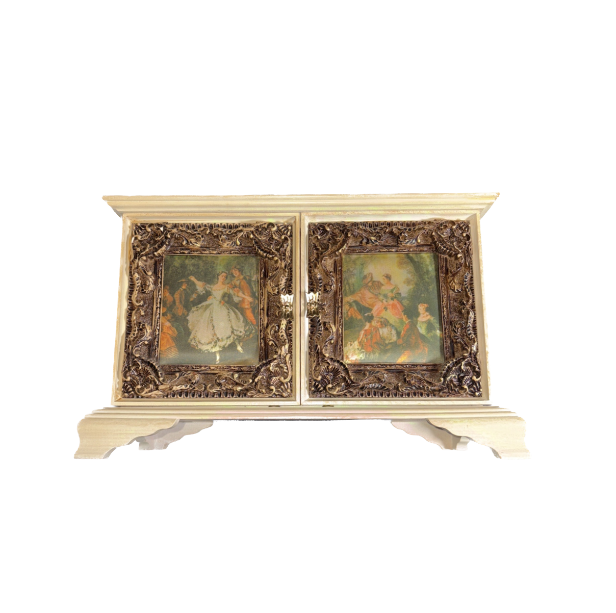 Vintage Victorian Scene Jewelry Box