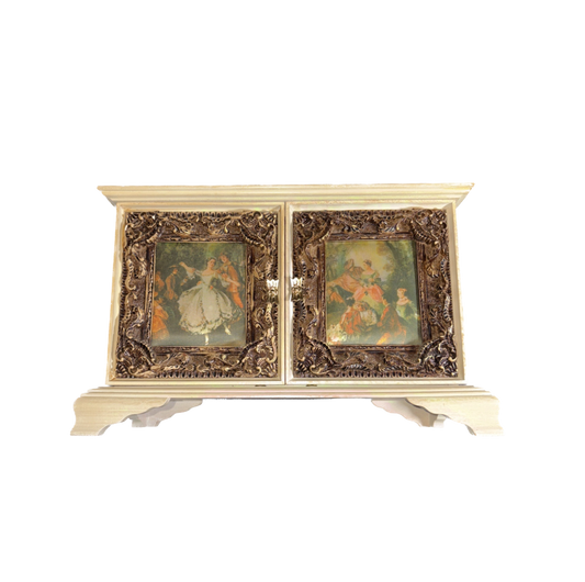 Vintage Victorian Scene Jewelry Box