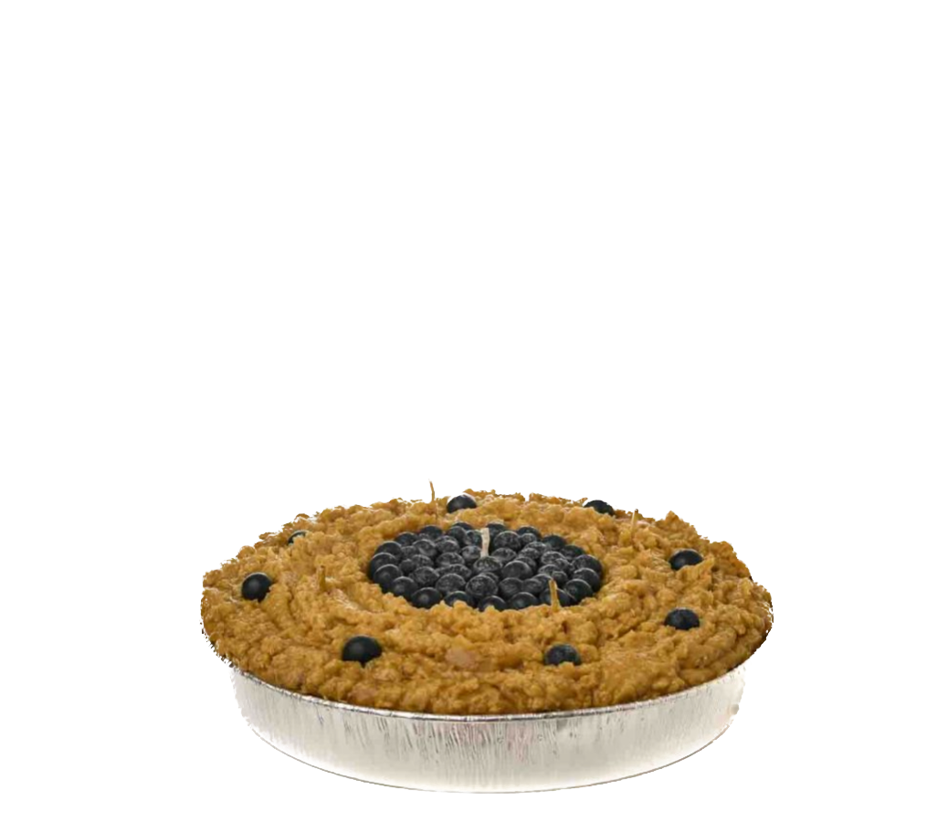 Large Holiday Blueberry Pie Candle