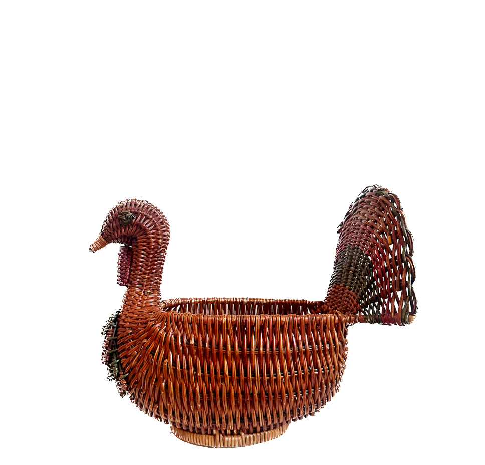 Vintage Large Wicker Turkey Basket