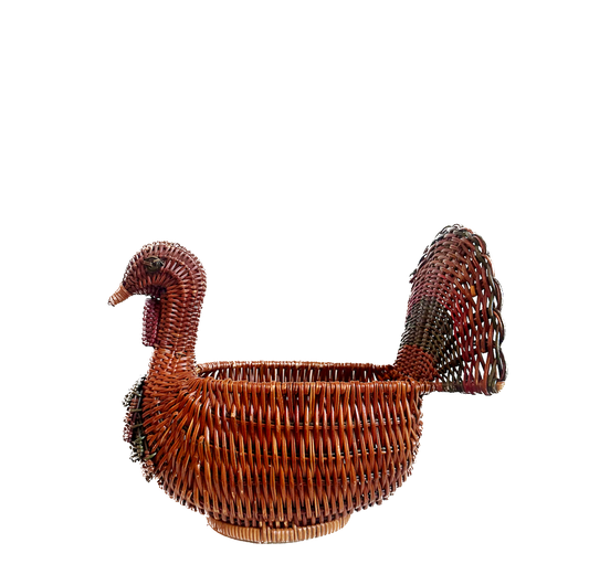 Vintage Large Wicker Turkey Basket
