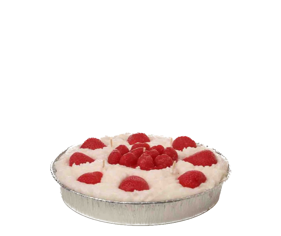 Large Holiday Strawberry Pie Candle