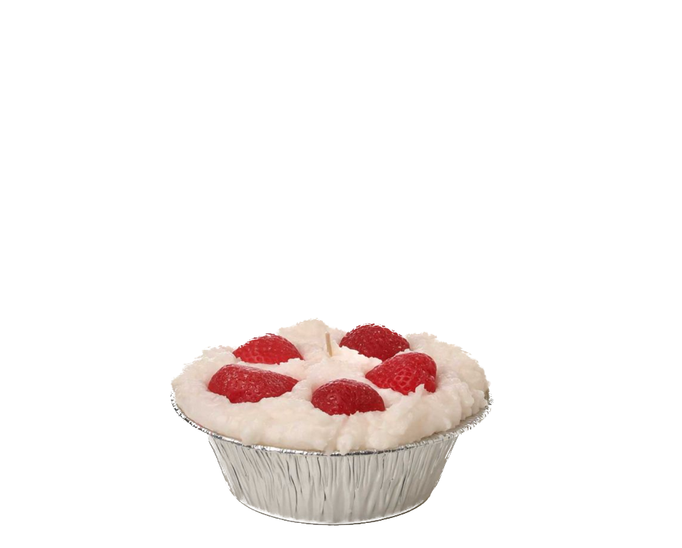 Small Holiday Strawberry Pie Candle