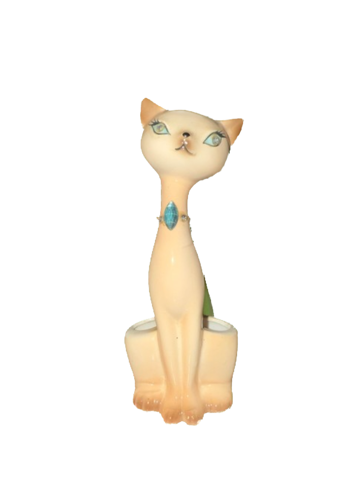 Vintage Siamese Cat Lipstick Holder