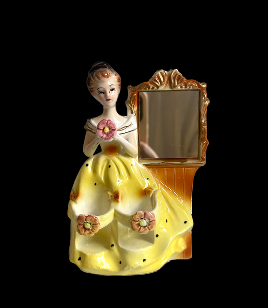 Vintage Lady Lipstick Holder with Mirror