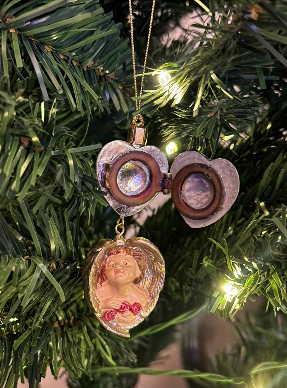 Vintage Angel Locket Ornament