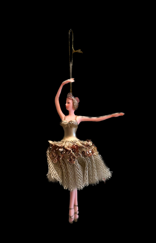 Vintage Ballerina Christmas Ornament