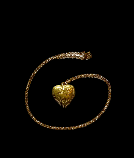 Vintage Gold Locket Necklace
