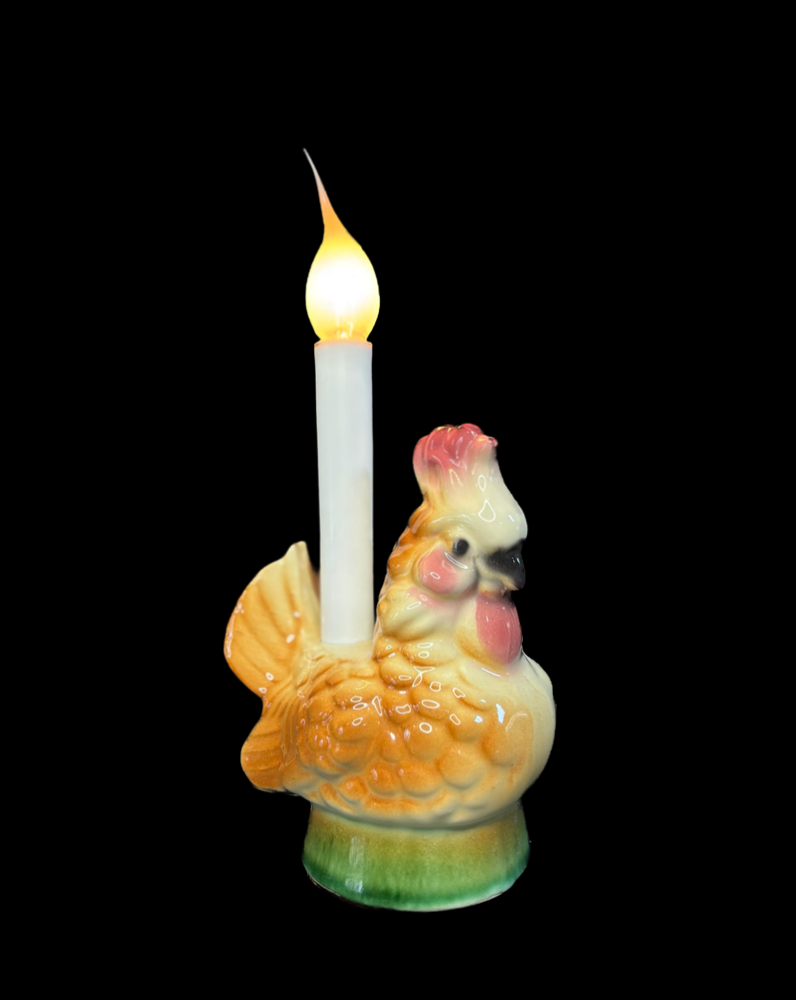 Vintage Ceramic Chicken Lamp