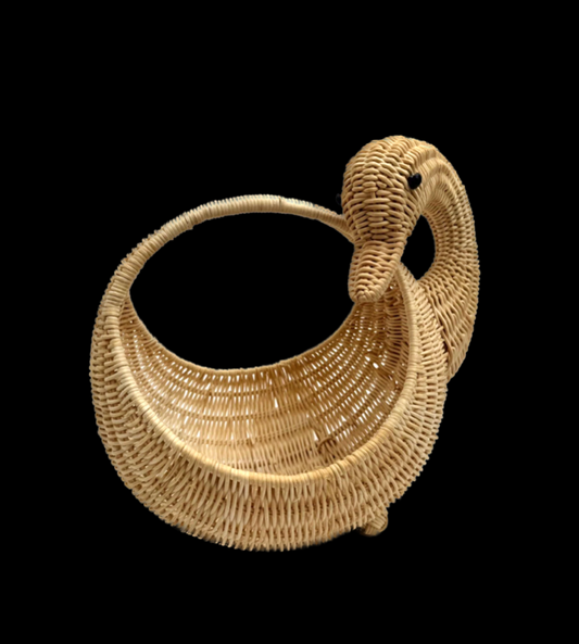 Vintage Wicker Duck Basket