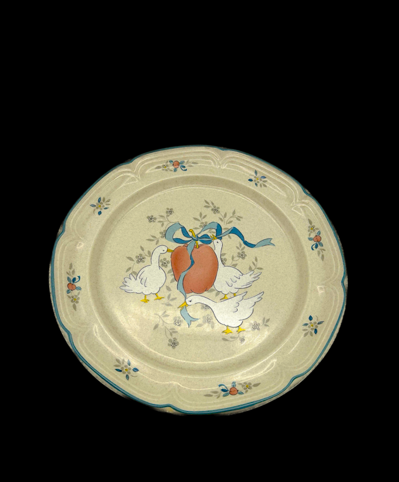 Vintage Geese Salad Plates - Set of 4
